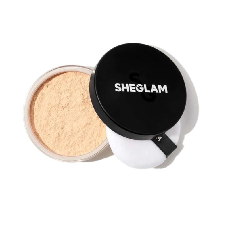 SHEGLAM Baked Glow Setting Powder-Cappuccino Oil Control Loose Setting Powder Translucent Pore-Less Flawless Smooths Fine Lines Glowy Powder Black Friday Winter Powder Xmas Christmas Gift Winter Halloween Thanksgiving Christmas Decor Party Beach Travel