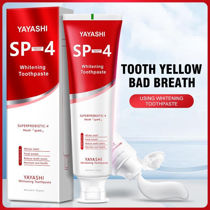 YAYASHI SP4 toothpaste whitening,sp-4 ultra whitening toothpaste,SP-4 probiotic whitening toothpaste,SP-4 Toothpaste Oral Health Management, Fresh Breath,trending toothpaste,healthy toothpaste,organic toothpaste,pasta blanque adora dental,oral hy glene