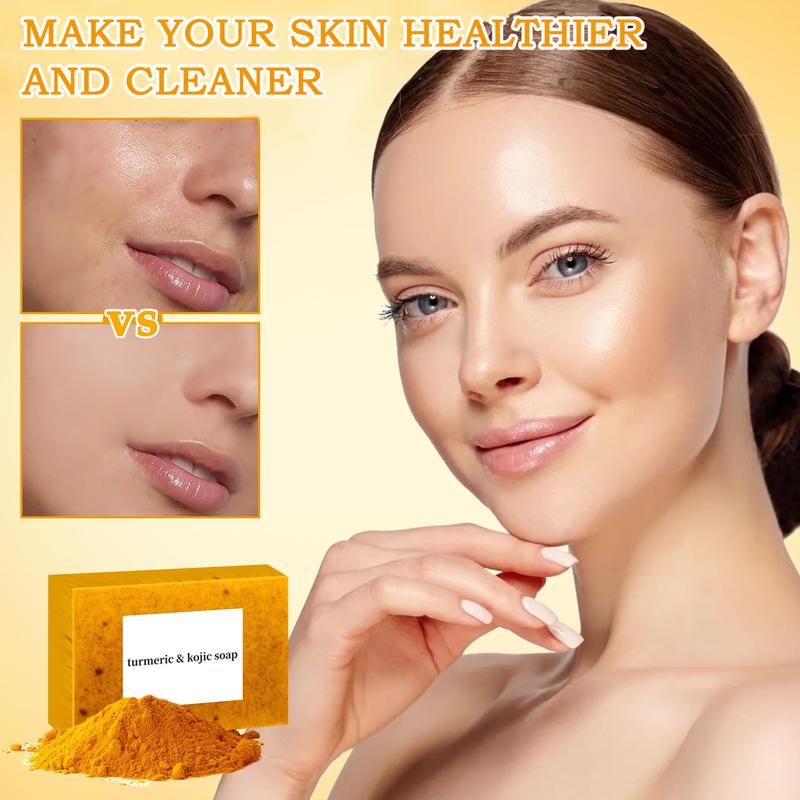 3PCS Lemon turmeric kojic soap