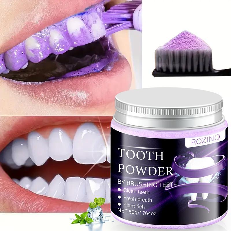 50g Purple Tooth Powder, 1 Box Tooth Brightening Powder, Oral Care Tooth Powder, Dental Care Product for Women & Men