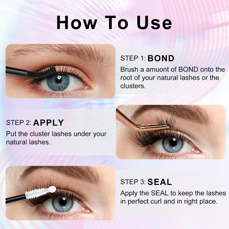 MeretonLash 2lN1 Bond and Seal Waterproof Eyelash Glue for PersonalMakeup Use Mascara Cosmetic