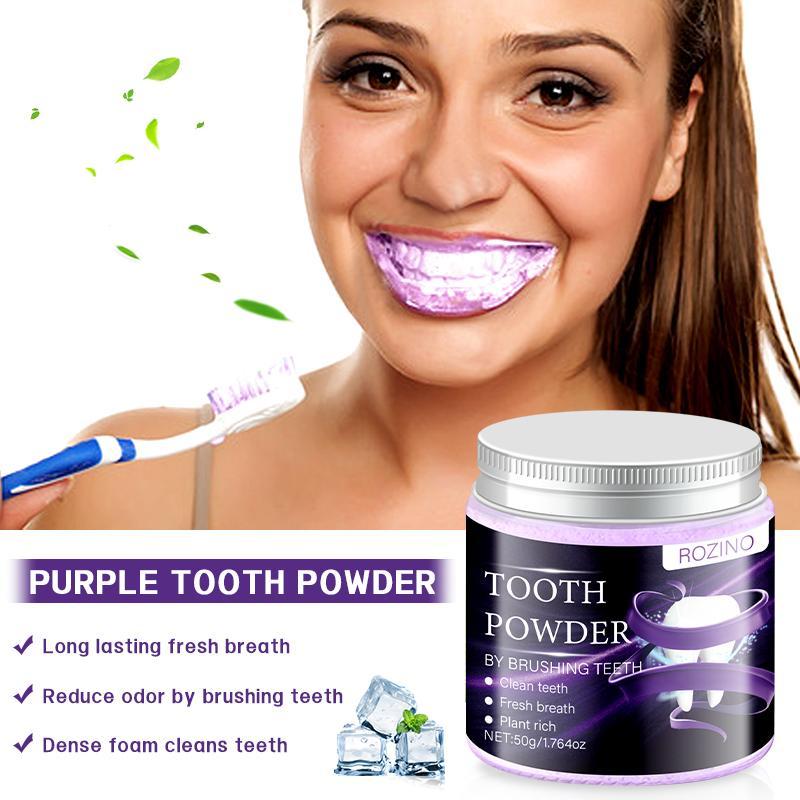 50g Purple Tooth Powder, 1 Box Tooth Brightening Powder, Oral Care Tooth Powder, Dental Care Product for Women & Men