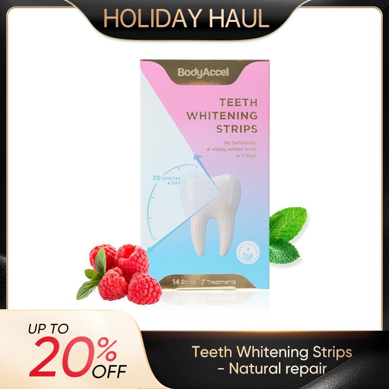 BodyAccel Teeth Whitening Strips Daily Oral Natural repair and whitening tooth strips