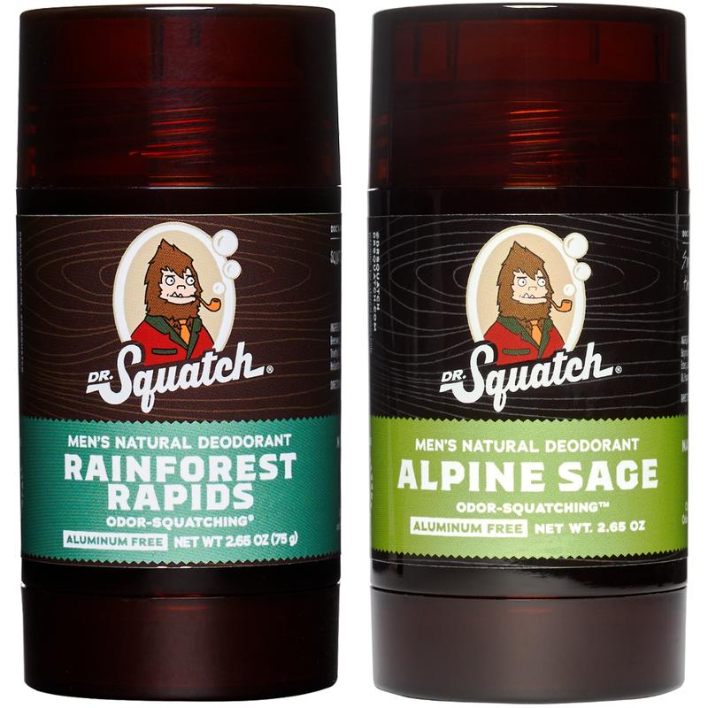 Dr. Squatch - Herbal Deodorant 2-Pack - Body Care for Men Smooth Charcoal