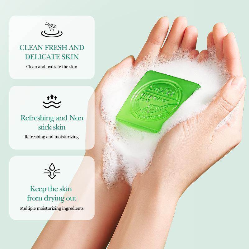 Aloe Vera Essence Oil Soap, Natural Facial Cleansing Soap Bar, Moisturizing Face Wash & Body Skincare Soap, Shower Products, Christmas, Christmas Gift