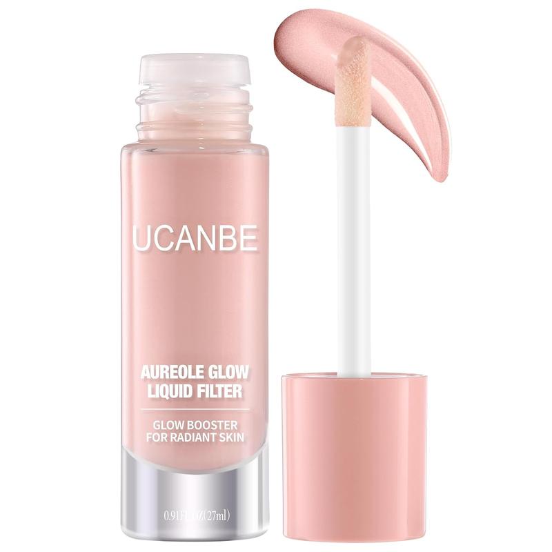 UCANBE Halo Glow Liquid Filter, Face Complexion Booster For Radiant Skin All Day Longwear, Soft-Focus Look Sodium Hyaluronate Vegan & Cruelty-Free - 0.91OZ Champagne Glow