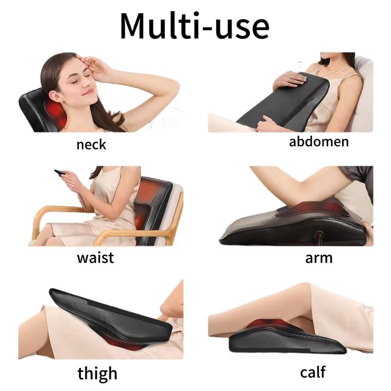 Shiatsu Back Massager with Heat, Electric Massager, Deep Tissue Kneading Relief for Home Office Car, Ultimate Comfort Relaxation, Pain Relief Gift