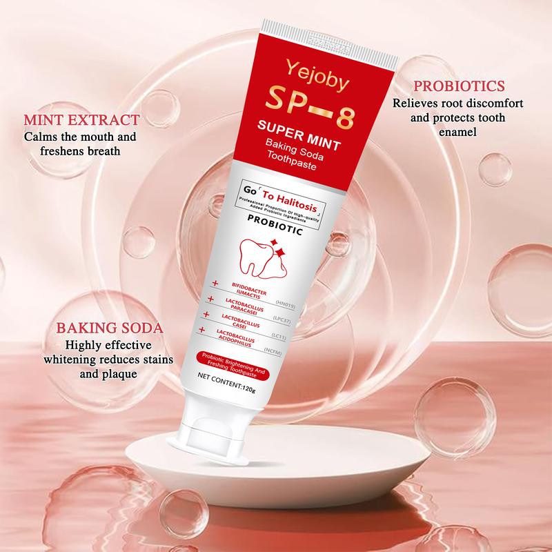 [Upgraded Version] SP-8 Probiotic Whitening Toothpaste, Free of Fluoride, Hydroxyapatite, Anti plaque, Oral Health Management Teeth Whitening Solution Effect is better than SP-6 and SP-7,SP-8 SP-6 SP-4 sp-8 sp-6 sp-4 sp8 sp6 sp4 SP-10