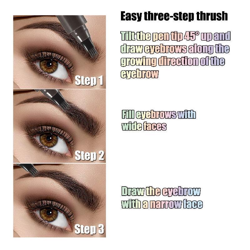 [Free shipping]Waterproof Eyebrow Pen,Microblading Eyebrow Pencil With 4Split Head, Natural Looking BrowsMakeup ( 5 Colors ) Cosmetic