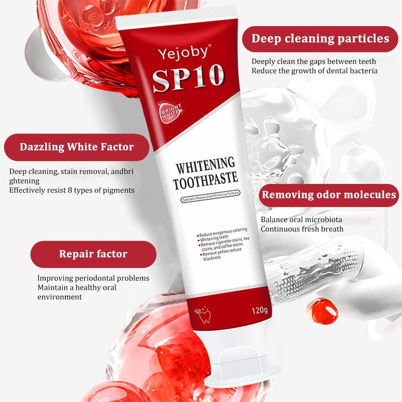 [Upgraded Version] SP-10 whitening Toothpaste, Super sp10 brightening Oral probiotic, sp 10 Bright White Toothpaste for Stain Removing, Fresh Breath & Teeth Health Whitening Solution Effect is better than SP-7 and SP-8,SP-6 SP-4 sp-6 sp8 sp6 sp4 SP-10