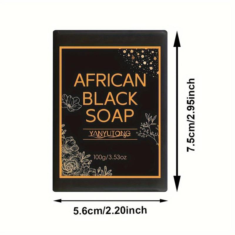 African Black Soap, 6 Counts set Moisturizing Facial & Body Wash Soap, Deep Cleansing Skin Care Soap for All Skin Types