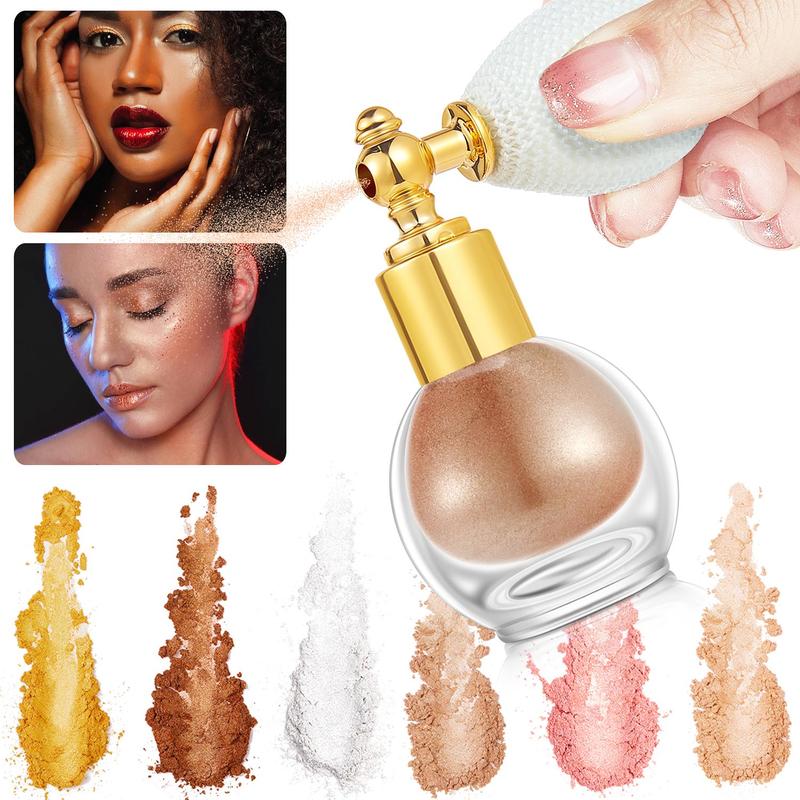 Shimmering Body Highlighter Spray, Sparkling Makeup Body Powder, Multi-use Body Makeup for Makeup Party Holiday