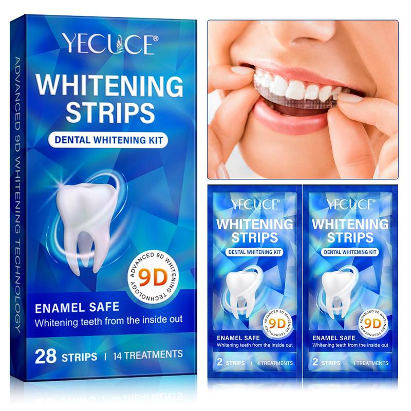 Teeth Brightening Strips, 28pcs box Advanced 9D Brightening Technology Teeth Strips, Suitable for Adults, Oral Care Products