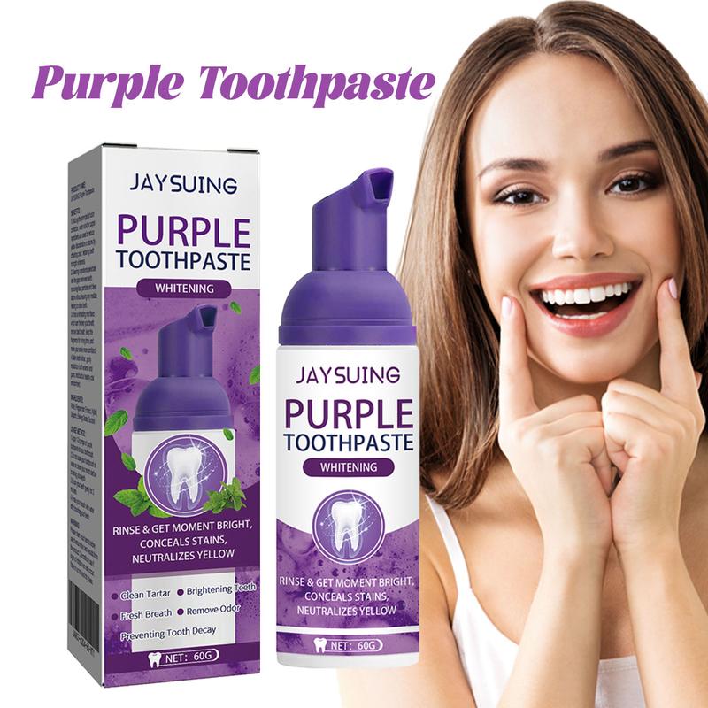 Purple Toothpaste, 1 Box Deep Cleaning Toothpaste, Oral Care Toothpaste for Freshing Breath, Dental Care Products for Adults brighten toothpaste