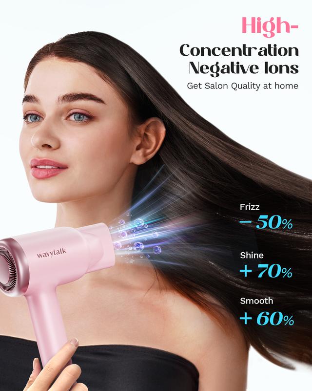 Wavytalk Negative Ion Fast Drying Hair Dryer and Hair Straightening Brush Set