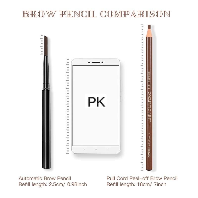 Waterproof Eye-Brows Pen-cil Set, Pull Cord Peel-off Eyebrow Pencil Microblading Eyebrow Pen Supplies Kit, White Eye-Liner Pencil and Eyebrows Tool Tattoo Makeup For Marking