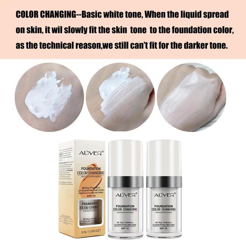 Summer Color Changing Foundation, Long-lasting Moisturizing Setting Foundation, Soft Matte Finish Makeup Base, Summer Makeup, Hydrating Skin Tint, Makeup Products