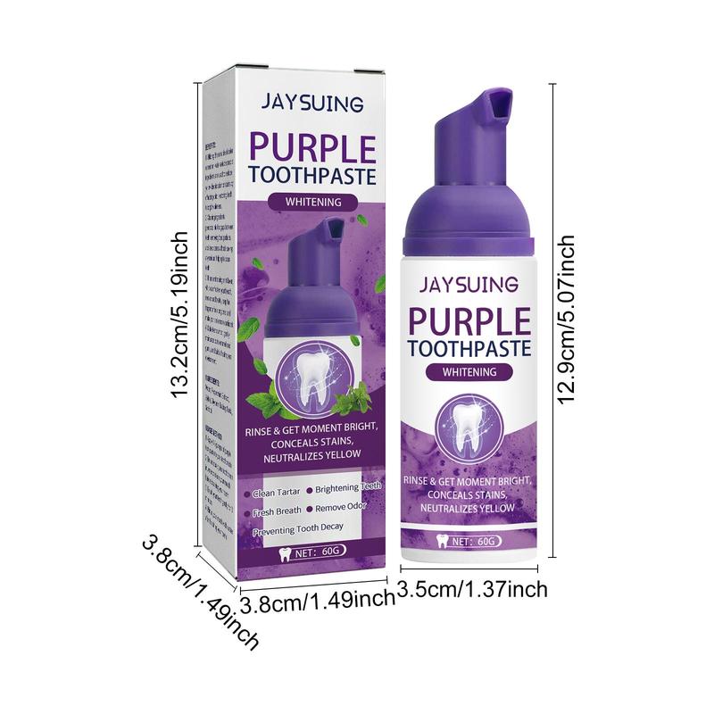 Purple Toothpaste, 1 Box Deep Cleaning Toothpaste, Oral Care Toothpaste for Freshing Breath, Dental Care Products for Adults brighten toothpaste