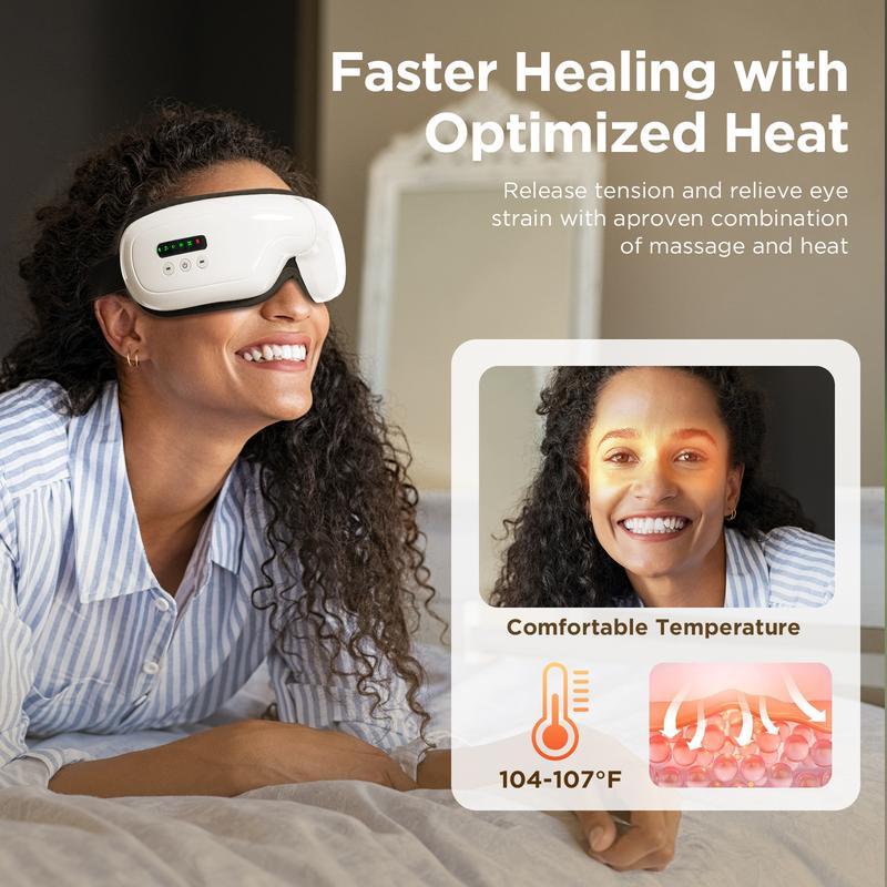 Eye Massager, Eye Mask withHeat Bluetooth Music,Smart Eye Mask for Relax Eye, lmprove Sleep,Eye Care Birthday Gifts,Christmas Gifts Relaxing