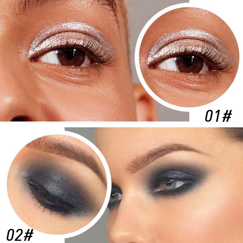 4Pcs Black Silver Grey Brown Gel Eyeliner Pencil Makeup Set