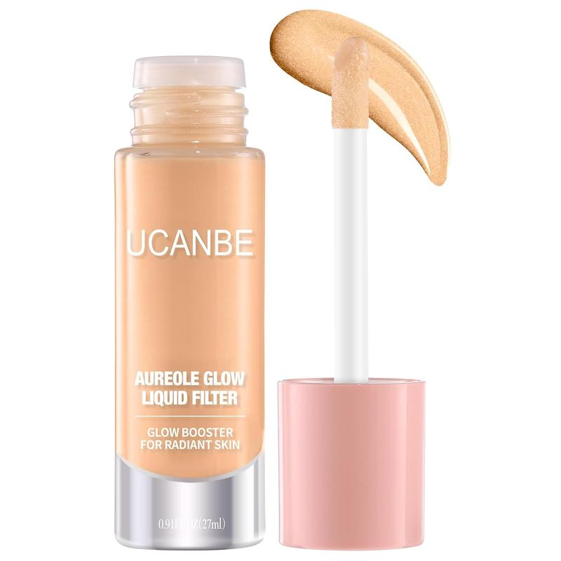 UCANBE Halo Glow Liquid Filter, Face Complexion Booster For Radiant Skin All Day Longwear, Soft-Focus Look Sodium Hyaluronate Vegan & Cruelty-Free - 0.91OZ Champagne Glow