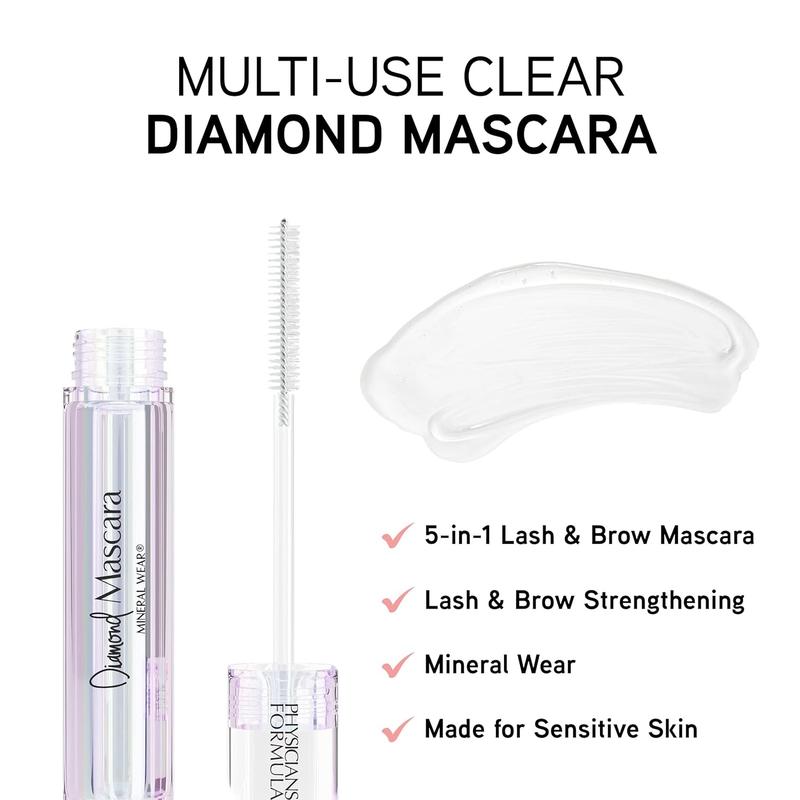 Mineral Wear Diamond Mascara Clear Diamond, Dermatologist Tested, Opthahlamologist Approved, Sensitive Eyes Cosmetic Makeup Cosmetic Makeup loreal  panorama