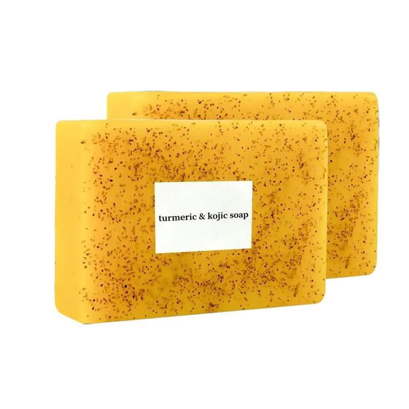 6Pcs Turmeric & Kojic Acid Cleansing Soap, Kojic Acid Soap, Soap Body Wash Lemon Flawless Organic