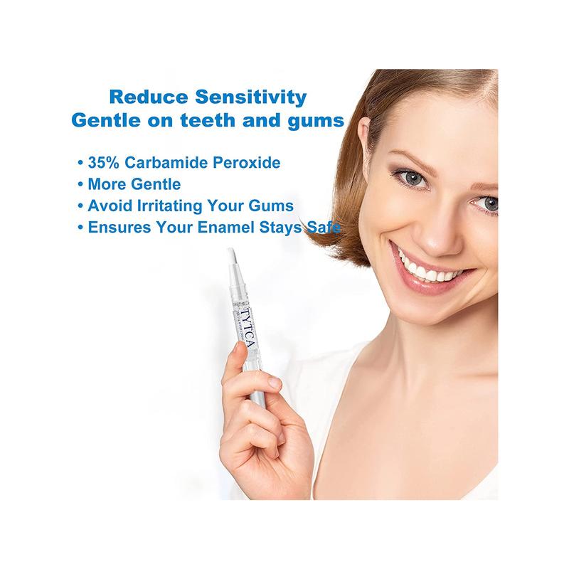 Teeth Pen Gel 6 PCS Effective Painless 30+ Uses No Sensitivity Fast Results Removes Years of Stains Enjoy Your Radiantly Gorgeous Smile Oral Whitening