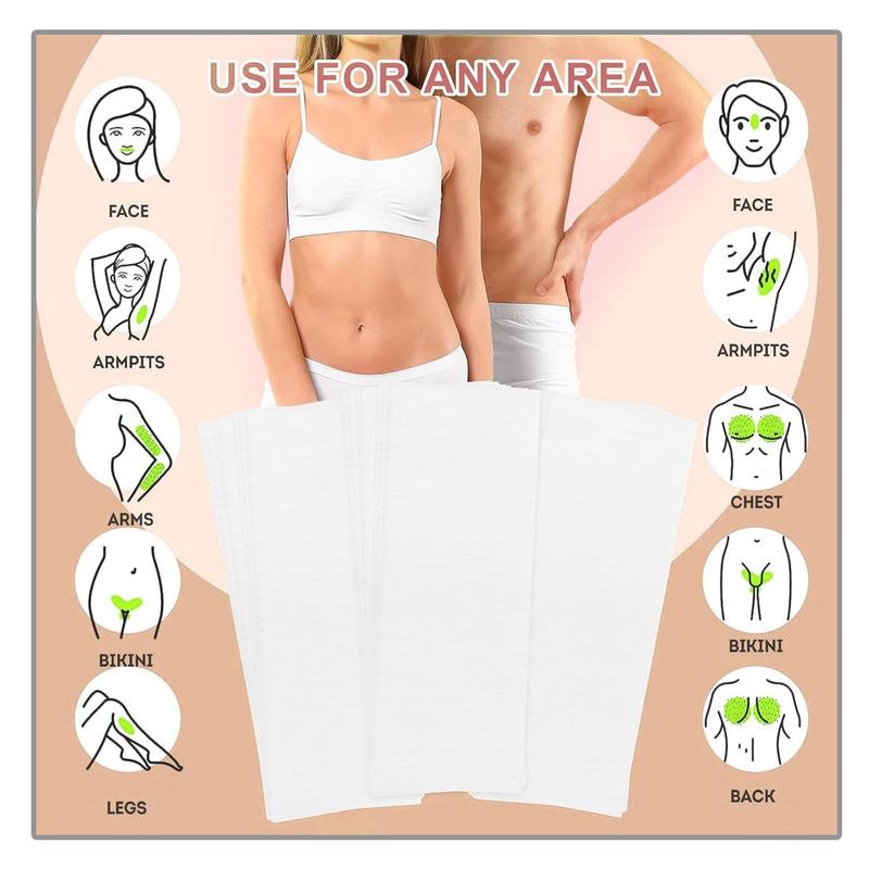 Non-woven Wax Strips, 100pcs set Body and Face Hair Removal Wax Strips, Professional Multi-use Hair Removal Tools