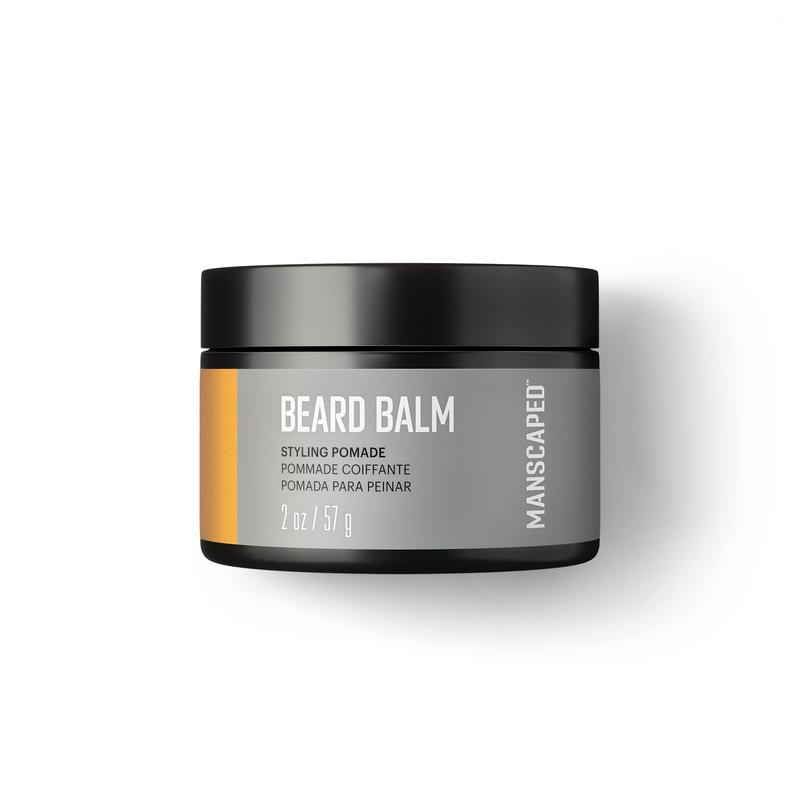 MANSCAPED® Beard Balm, Styling Pomade with Shea Butter, Coconut Oil & Beeswax - Moisturizes, Softens, Strengthens & Shines Beards, Mustaches & Facial Hair, for Sensitive Skin