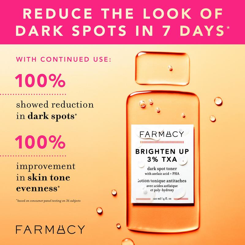 Farmacy 3% TXA Brightening Toner for Face - Powerful Dark Spot Corrector & Face Toner with Azelaic Acid & PHA - 120 ml