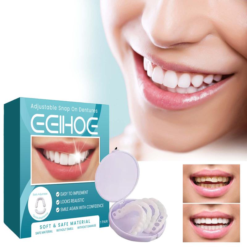 False tooth,Adjustable Buckle Denture, Temporary Fillings Interdental Fillings Orthodontic Denture Kits Whitening,Daily beautiful smile