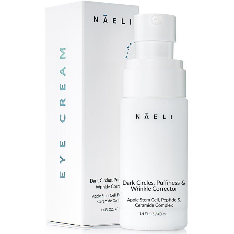 NAELI Eye Cream for Dark Circles, Puffiness & Wrinkles with Anti Aging Apple Stem Cell & Peptide Complex - Reduces Fine Lines, Diminishes Bags 1.4 oz