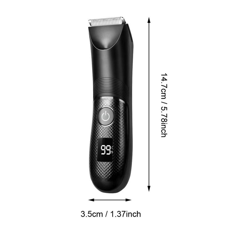 Waterproof Body & Manscaping Trimmer for Men, 1 Box Rechargeable Body Hair Shaver & Accessories, Hair Trimmer for Home & Travel