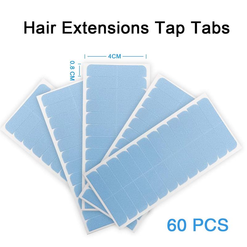 SUYYA  Hair Extension Tape Tabs Double Sided Extension Tapes for Replacement 4cm x0.8cm (Blue) Haircare Heatless