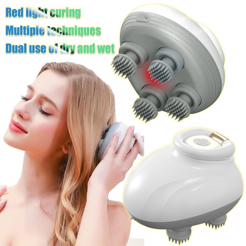 Portable Cordless Electric Scalp Massager 2-Speed Vibrating Head Massager with 96 Silicone Nodules for Deep Hair Cleansing and Hair Growth Comfort