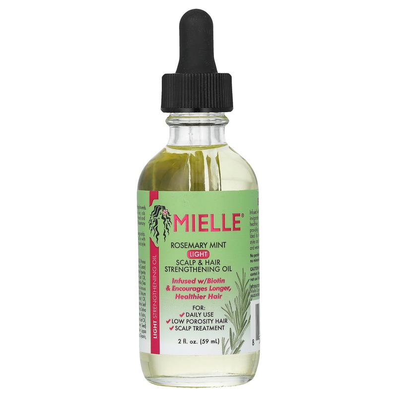 Mielle Light Scalp & Hair Strengthening Oil, Rosemary Mint, 2 fl oz (59 ml)