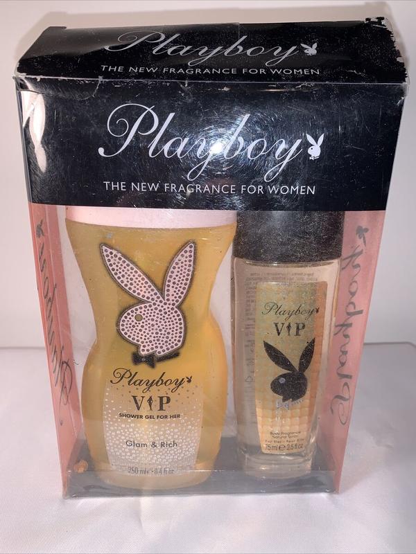 Playboy VIP by Coty, 2 Piece Gift Set for Women Body Care Flower Fragrance Vanilla Comfort Cosmetics Scented