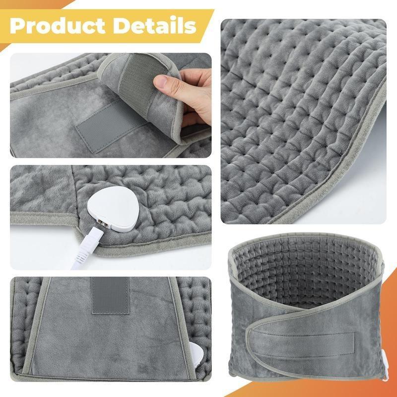 Electric Waist Warmer Heating Pad, 9 Heat Level Timer Warm Body Warming Massager, Multi-use Massager for Home Office Use