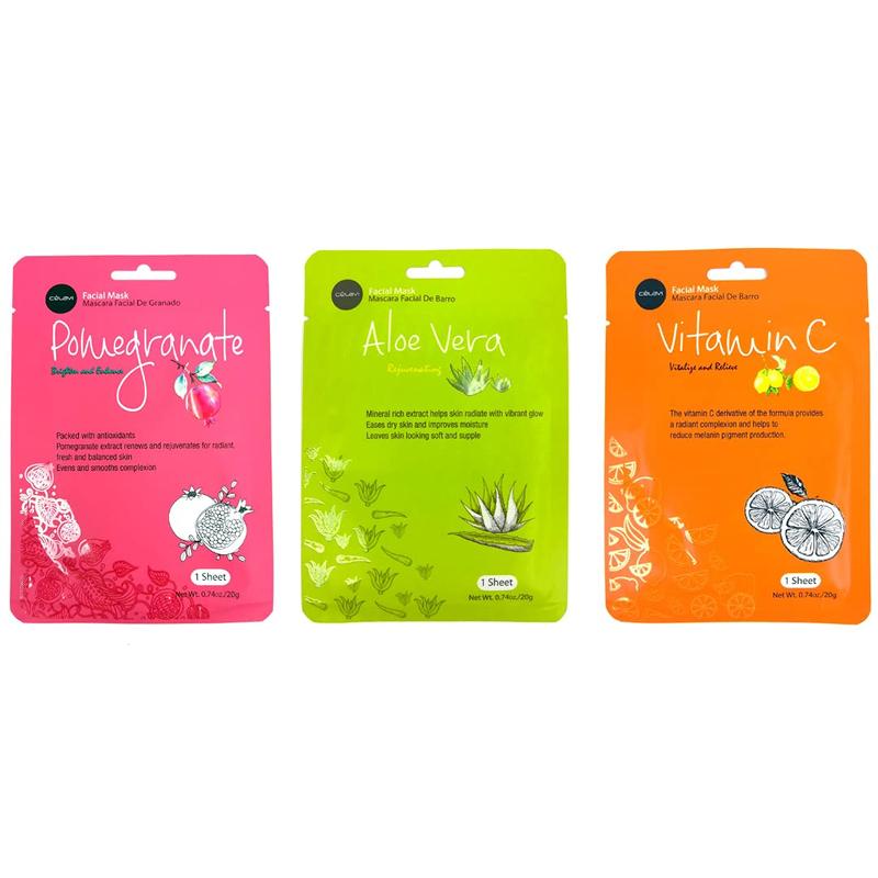 Celavi Essence Facial Sheet Face Mask Variety Set Classic Authentic Korean Moisturizing Skincare (12-Packs) - Celavi