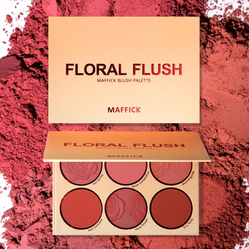 6 Colors Orange and 6 Color Hot Pink Blush Rose Petal Blush Matte Color Rendering Lightweight Palette Face Makeup Powder Palette play beauty