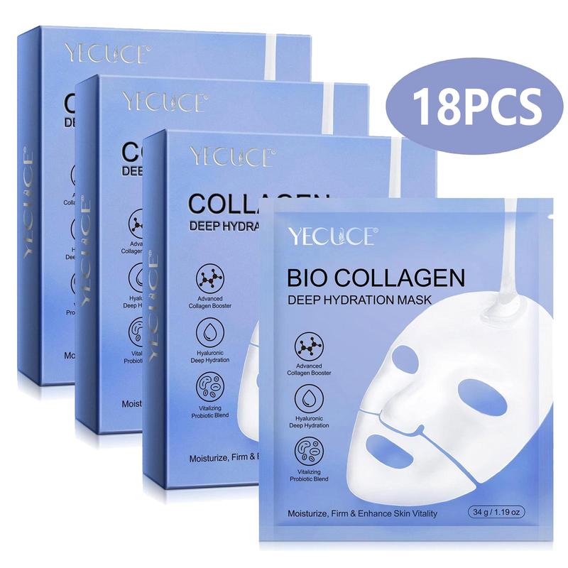 Collagen Deep Hydration Mask, 3 Boxes Moisturizing & Nourishing Facial Mask, Hydrating Facial Mask, Skin Care Product for Women & Men