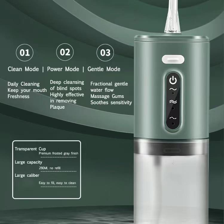 Electric Oral Irrigator, 1 Box 280ml Dental Cleaner, 3 Levels Of Intensity Adjustment, Fine Water Column, Electric Oral Flosser for Teeth