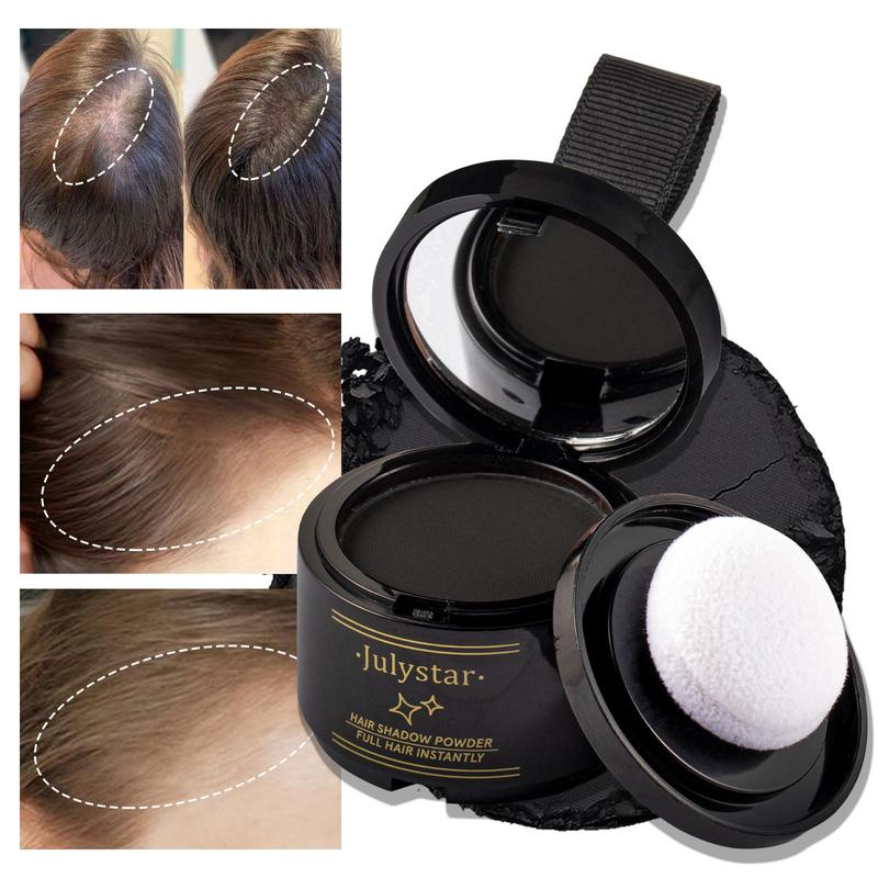 Natural Hairline Powder, Waterproof Hairline Drawing Powder with Mirror & Sponge, Root Touch Up Hair Powder, Suitable for Thinning Hair, Women & Men, Makeup Products, Based Texture Powder, Christmas, Christmas Gift