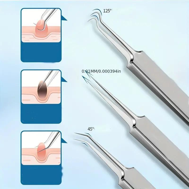 Blackhead Remover Kit, 1 Box Professional Blackhead Pimple Remover Kit, Facial Pimple & Blackhead Remover Tool, Makeup Tools