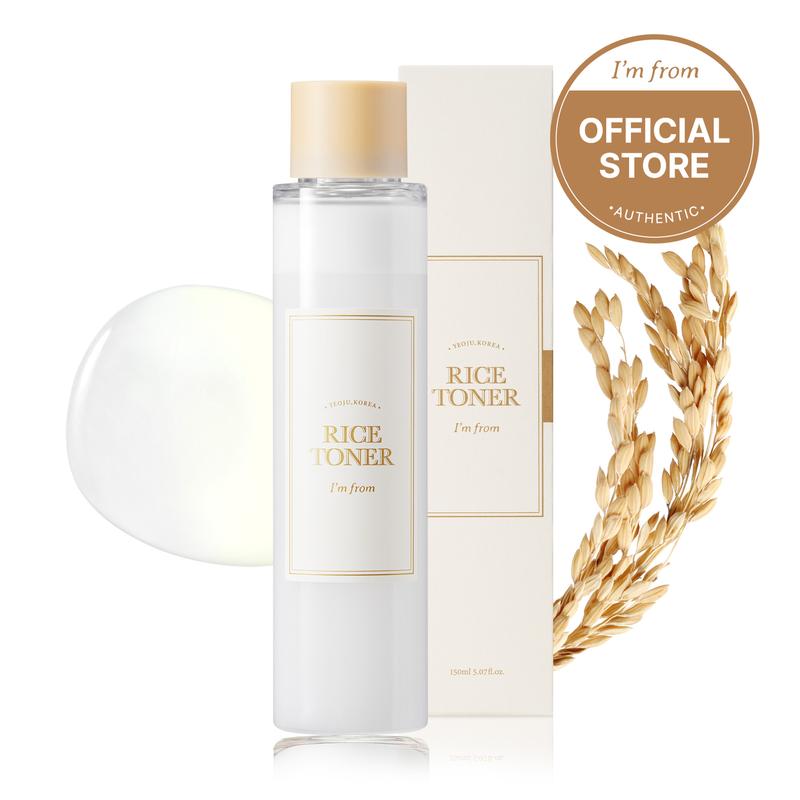 [I'm From Official Shop] Rice Toner, 77.78% Rice Extract from Korea, Glow Essence with Niacinamide, Hydrating for Dry Skin, Vegan, Alcohol Free, Fragrance Free, Peta Approved, K Beauty Toner Moisture Skincare Skin Repair Comfort Hydrate Moisturizer toners