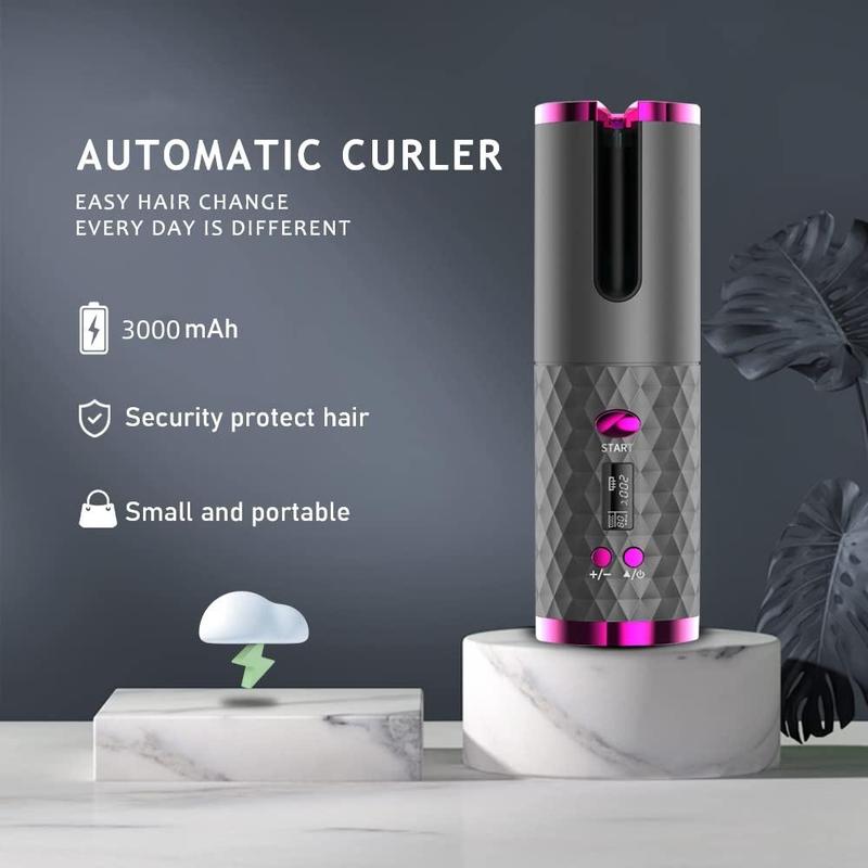 Automatic Hair Curler, 1 Box USB Rechargeable Wireless Hair Curler & Accessories, Hair Styling Tool for Women & Girls