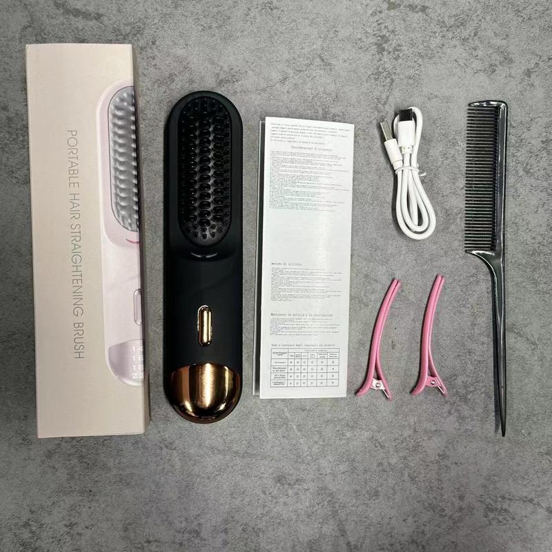 USB Rechargeable Wireless Hair Straightener, Portable Hair Curling Iron, Negative Ion Hair Protection Hair Straightener, Suitable for All Hair Types