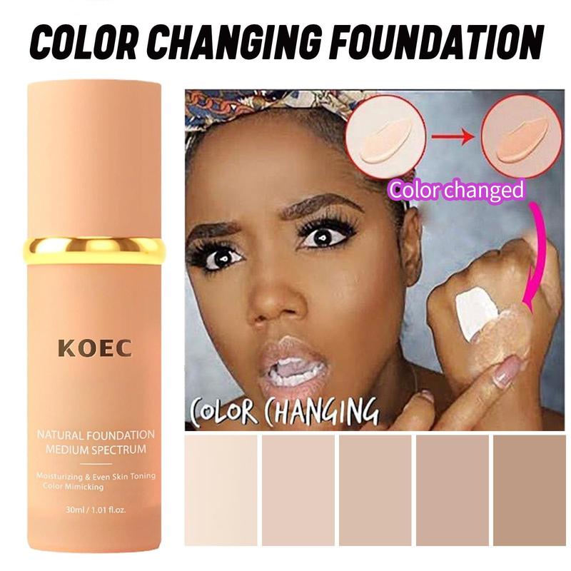 Koec Foundation, Koec Natural Foundation, Koec Foundation 4 In 1 - Light Spectrum, Natural Moisturizing Concealer Foundation, Long-Lasting And Waterproof