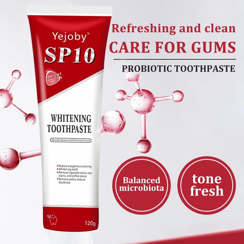 (3 Counts only 19.99$) Sp10 Probiotic Toothpaste,Sp-10 Ultra Whitening Toothpaste,Probiotics Bright White Toothpaste,Sp-10 Probiotic Toothpaste,Sp10 Toothpaste,Fresh Breath,Deep Cleaning Care Toothpaste oral health niacinamide toothpaste